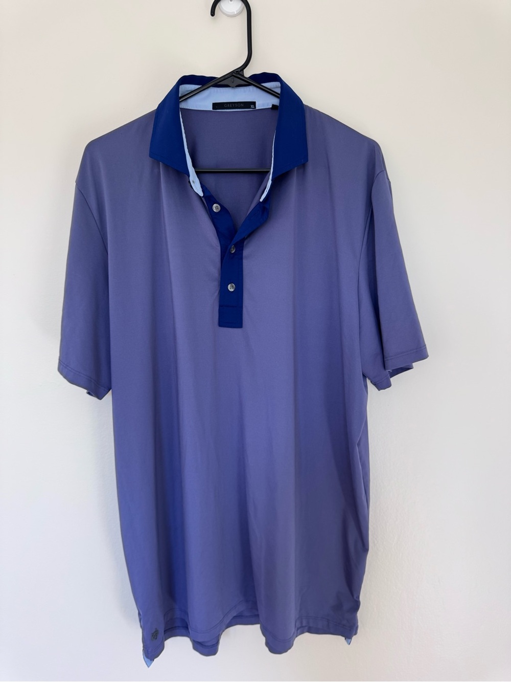 Greyson Short Sleeve Golf Polo Shirt Purple Blue size XL